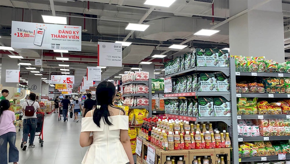 Convenient shopping with Lotte Mart space in Lotte Mall Tay Ho